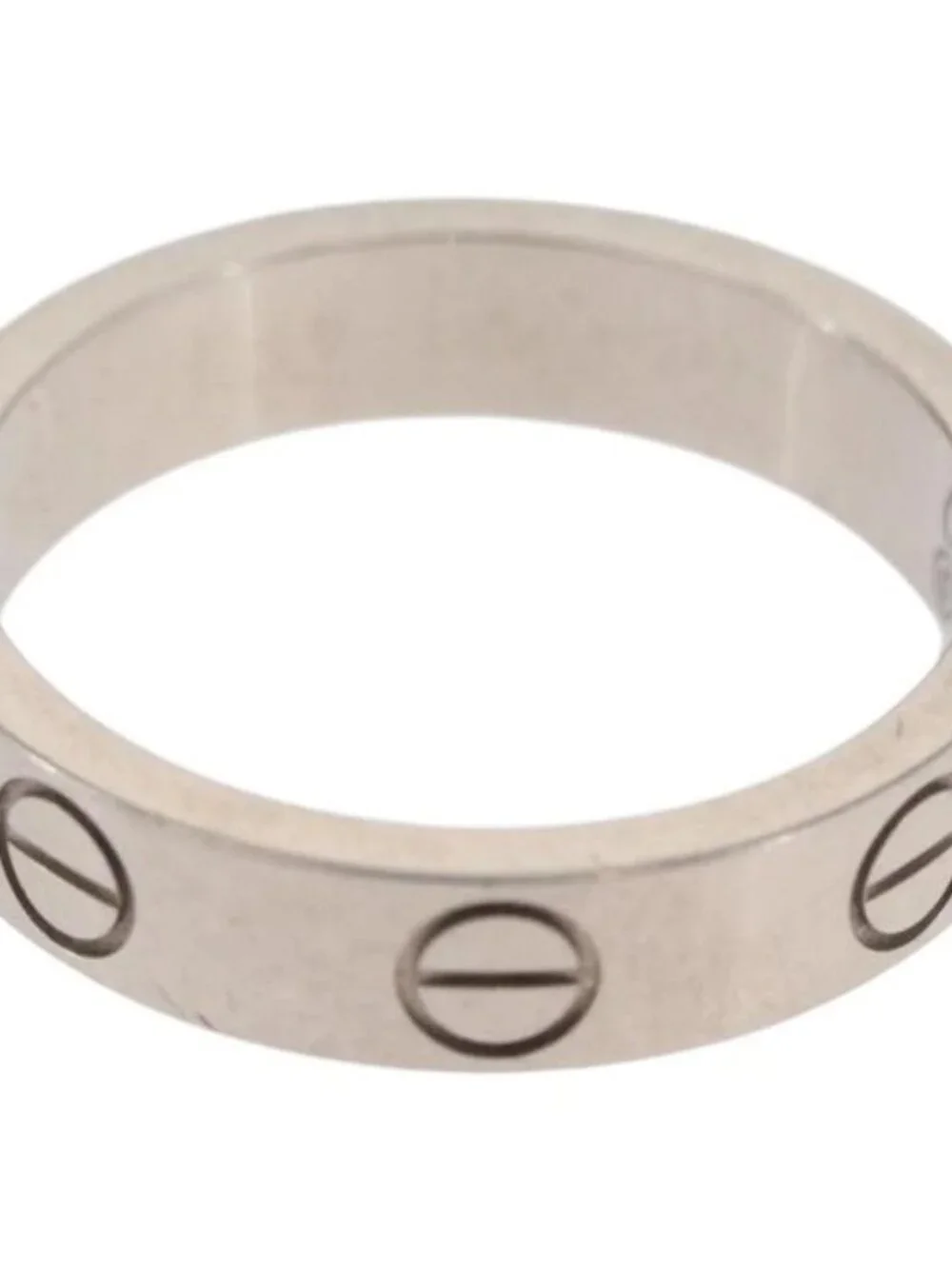 CARTIER Love Ring Ring 750 White gold Auth am10660SM